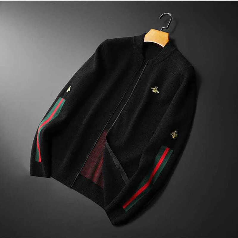 Men's slim fit knit cardigan 2021 new autumn and winter embroidered casual sweater jacket
Men's slim fit knit cardigan 2021 new autumn and winter embroidered casual sweater jacket