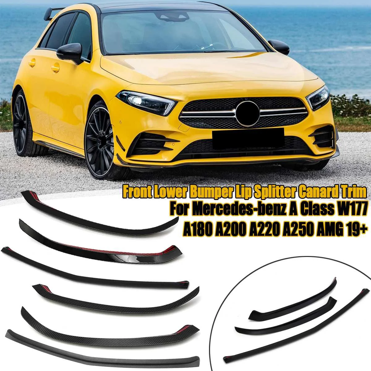 Сплиттер губ для переднего нижнего бампера Mercedes-benz A Class W177 A180 A200 A220 A250 AMG 2019 2020 2021 2022 +, 3 шт.
Сплиттер губ для переднего нижнего бампера Mercedes-benz A Class W177 A180 A200 A220 A250 AMG 2019 2020 2021 2022 +, 3 шт.