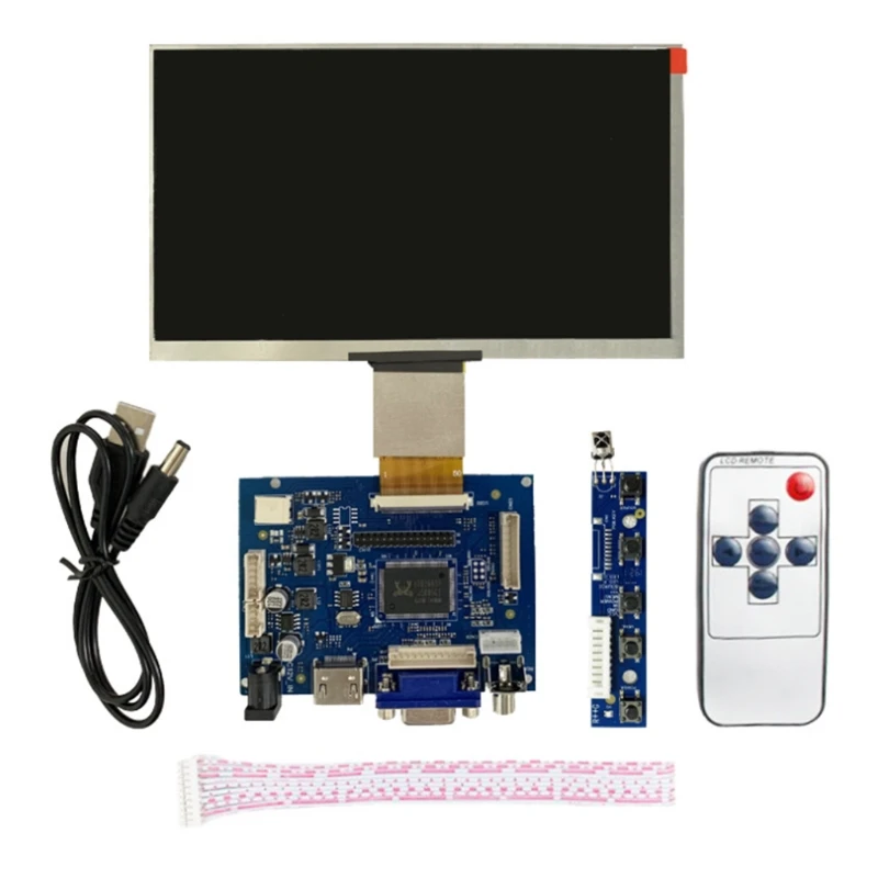 Плата контроллера H052 с ЖК-дисплеем VGA, совместимая с HDMI, 7 дюймов, 7:1, 1024x600, TFT, IPS, машина для работы с Raspeberry Pi
Плата контроллера H052 с ЖК-дисплеем VGA, совместимая с HDMI, 7 дюймов, 7:1, 1024x600, TFT, IPS, машина для работы с Raspeberry Pi