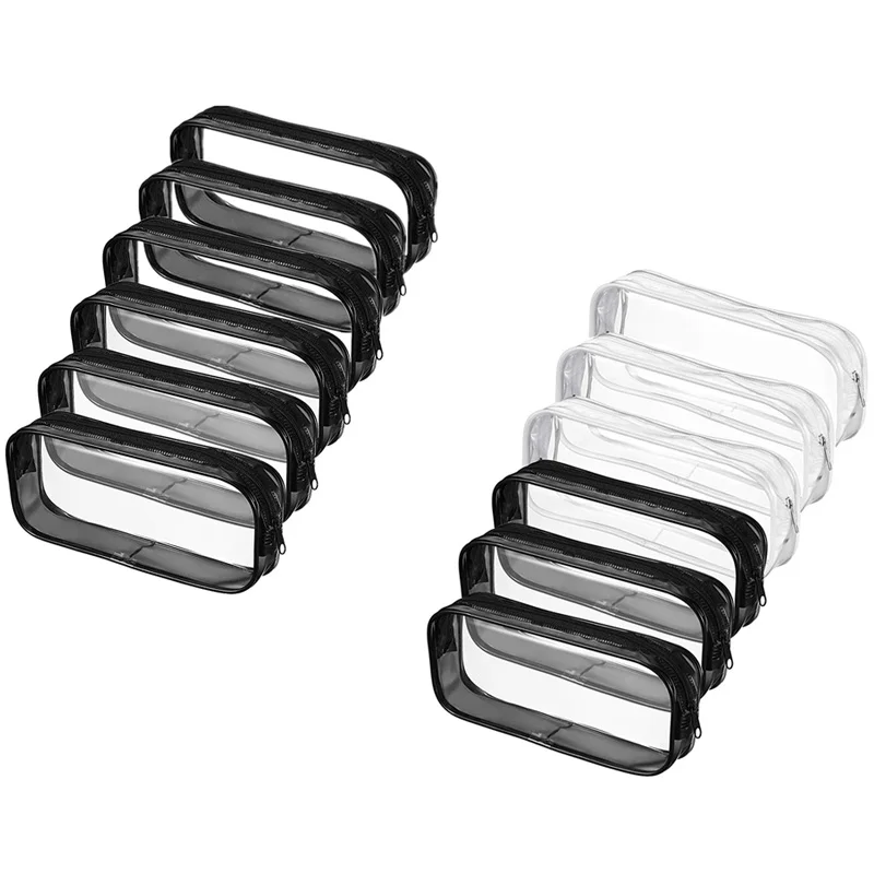 6 Pieces Clear PVC Pen Pencil Case with Zipper, for School Office Stationery, Portable Transparent Pencil Bag Makeup Pouch
6 Pieces Clear PVC Pen Pencil Case with Zipper, for School Office Stationery, Portable Transparent Pencil Bag Makeup Pouch