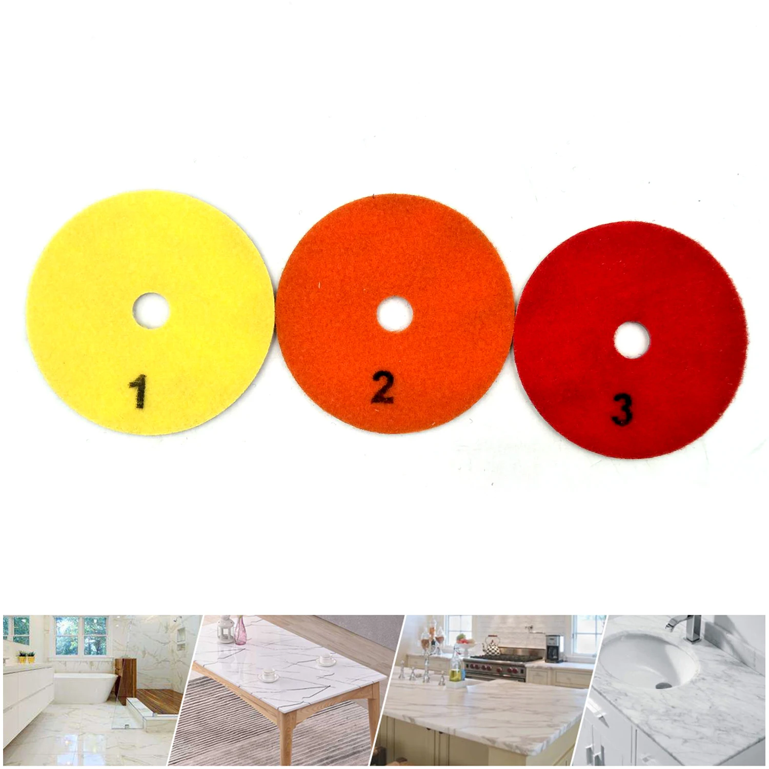 3PCS/Set 4 Inch 100mm Dry/wet Diamond 3 Step Polishing Pads Diamond Granite Polishing Tool Marble Concrete Grinding Floor Polish
3PCS/Set 4 Inch 100mm Dry/wet Diamond 3 Step Polishing Pads Diamond Granite Polishing Tool Marble Concrete Grinding Floor Polish