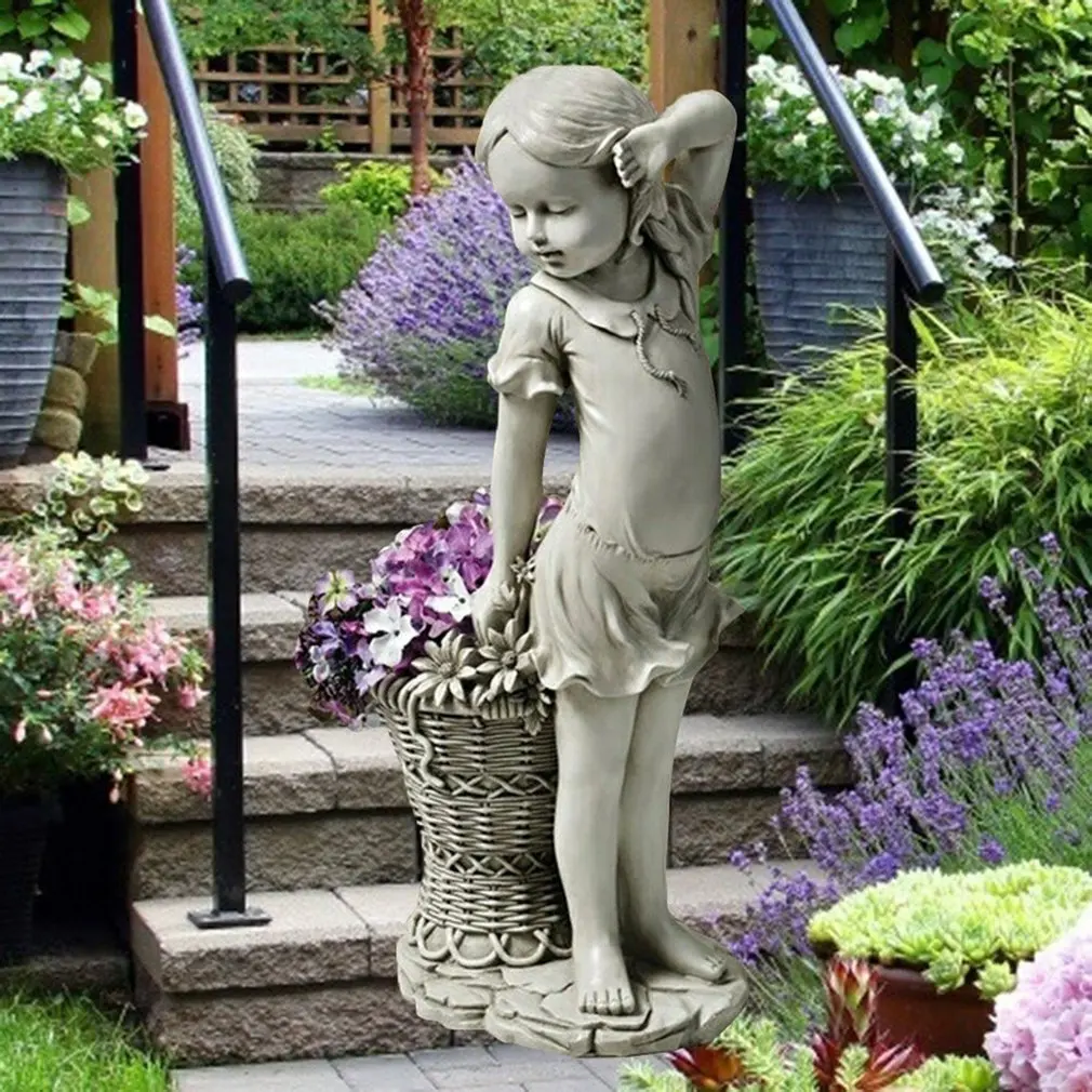 Girl Sculpture Jacquard Basket Creative Resin Crafts Ornaments Outdoor Garden Decoration Statue DIY Fairy Art Ornaments
Girl Sculpture Jacquard Basket Creative Resin Crafts Ornaments Outdoor Garden Decoration Statue DIY Fairy Art Ornaments