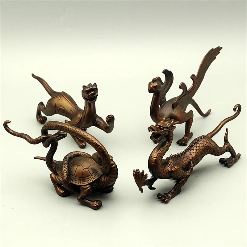 BSTFAMLY Pure copper quartet mythical beast ornaments spirit beasts ornaments blue dragon white tiger suzaku basalt O01
BSTFAMLY Pure copper quartet mythical beast ornaments spirit beasts ornaments blue dragon white tiger suzaku basalt O01