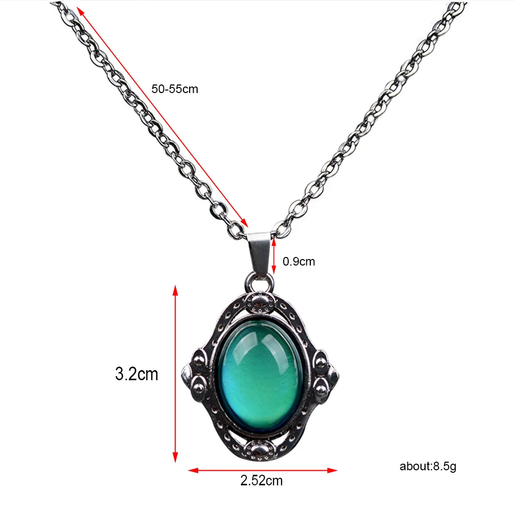 2021 Trendy Fashion European and American Retro Palace Style Warm Mood Mood Color Changing Necklace Necklaces for Women 
2021 Trendy Fashion European and American Retro Palace Style Warm Mood Mood Color Changing Necklace Necklaces for Women