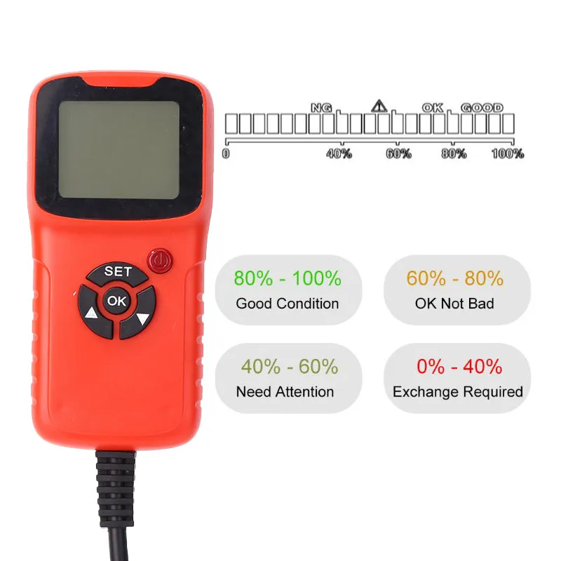 12V Car Battery Tester Vehicle Car LCD Battery Test Analyzer Auto System Analyzer Voltage ohm CCA Te
12V Car Battery Tester Vehicle Car LCD Battery Test Analyzer Auto System Analyzer Voltage ohm CCA Te