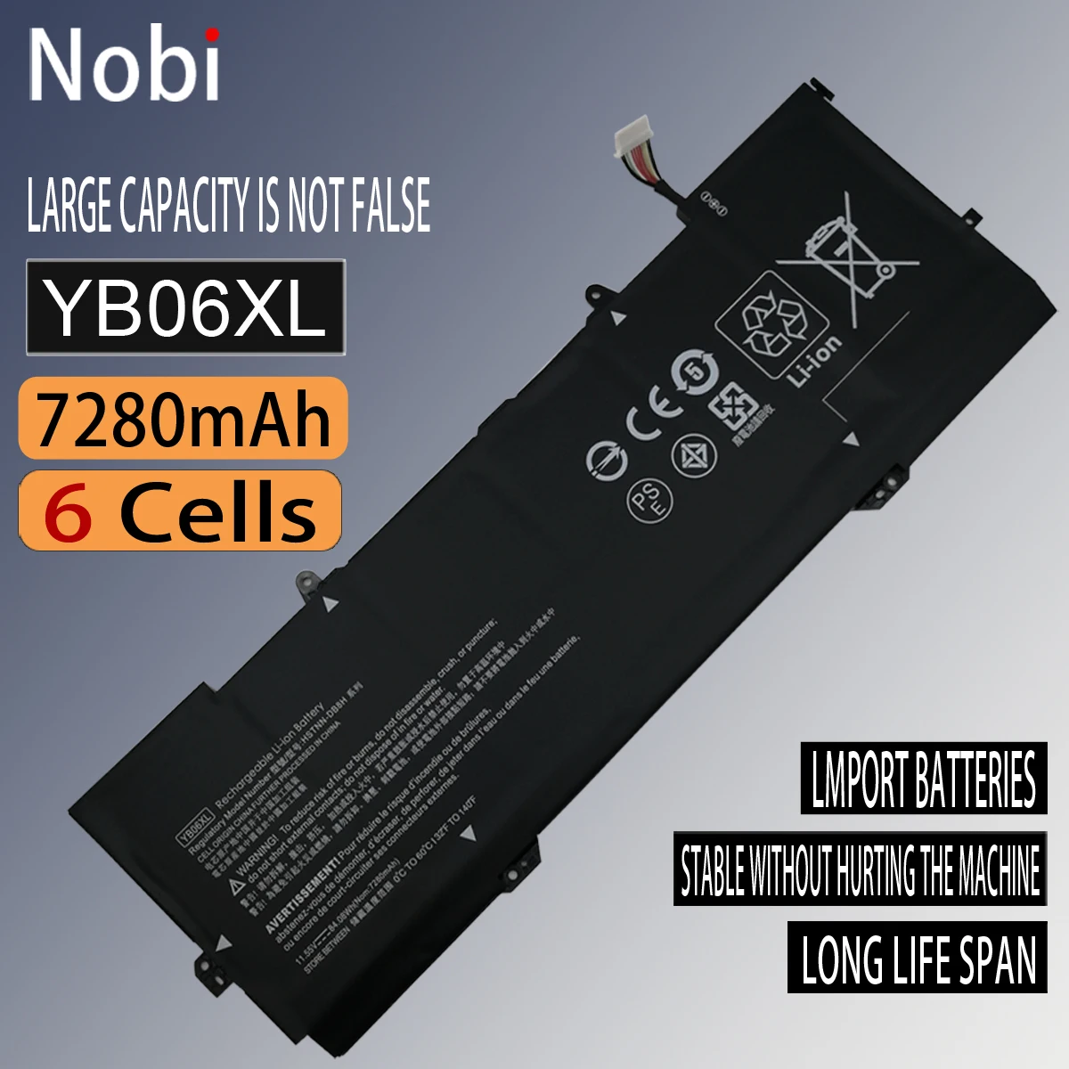Nobi YB06XL HSTNN-DB8H Laptop Battery For HP Spectre x360 15 2018 TPN-Q200 15-ch000 15-ch004na 15-CH011DX CH005NG Series
Nobi YB06XL HSTNN-DB8H Laptop Battery For HP Spectre x360 15 2018 TPN-Q200 15-ch000 15-ch004na 15-CH011DX CH005NG Series