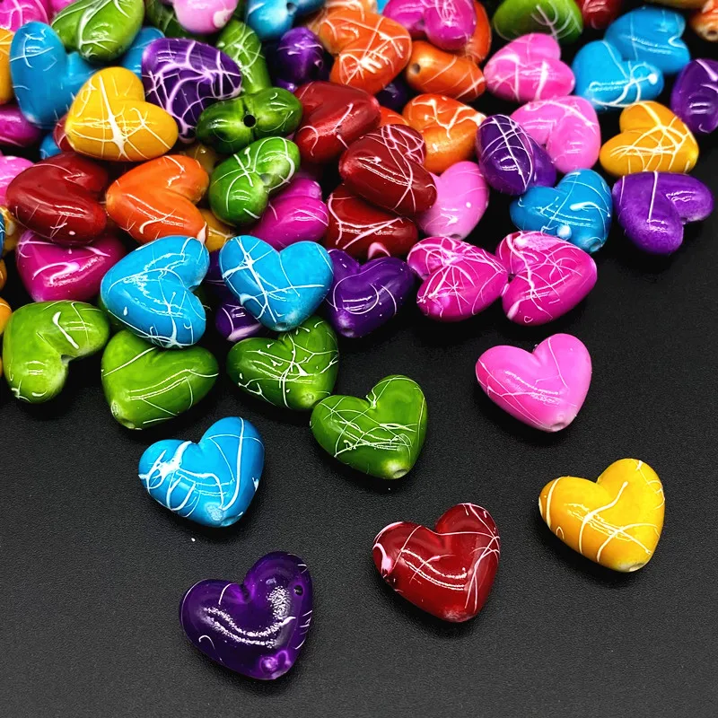 15x17mm Mixing Color Love Heart Shape Acrylic Beads Loose Spacer Beads for Jewelry Making Pendant Earrings Bracelet DIY
15x17mm Mixing Color Love Heart Shape Acrylic Beads Loose Spacer Beads for Jewelry Making Pendant Earrings Bracelet DIY