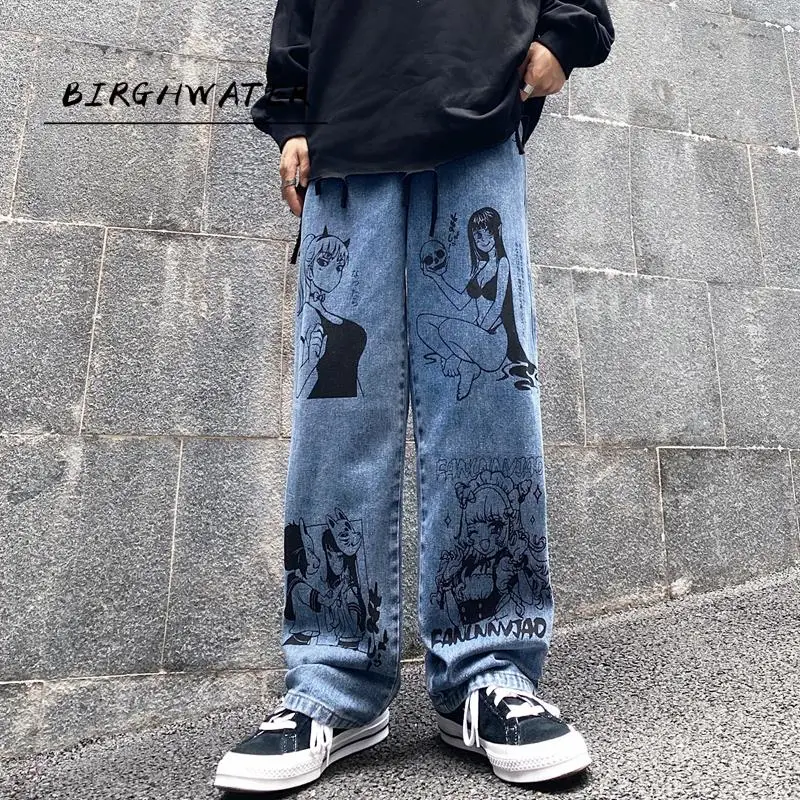 Vintage Washed Jeans Women Streetwear Jeans Harajuku Cartoon Anime Print Jeans Fashion Female Jeans Loose Wide Leg Pants Cotton
Vintage Washed Jeans Women Streetwear Jeans Harajuku Cartoon Anime Print Jeans Fashion Female Jeans Loose Wide Leg Pants Cotton