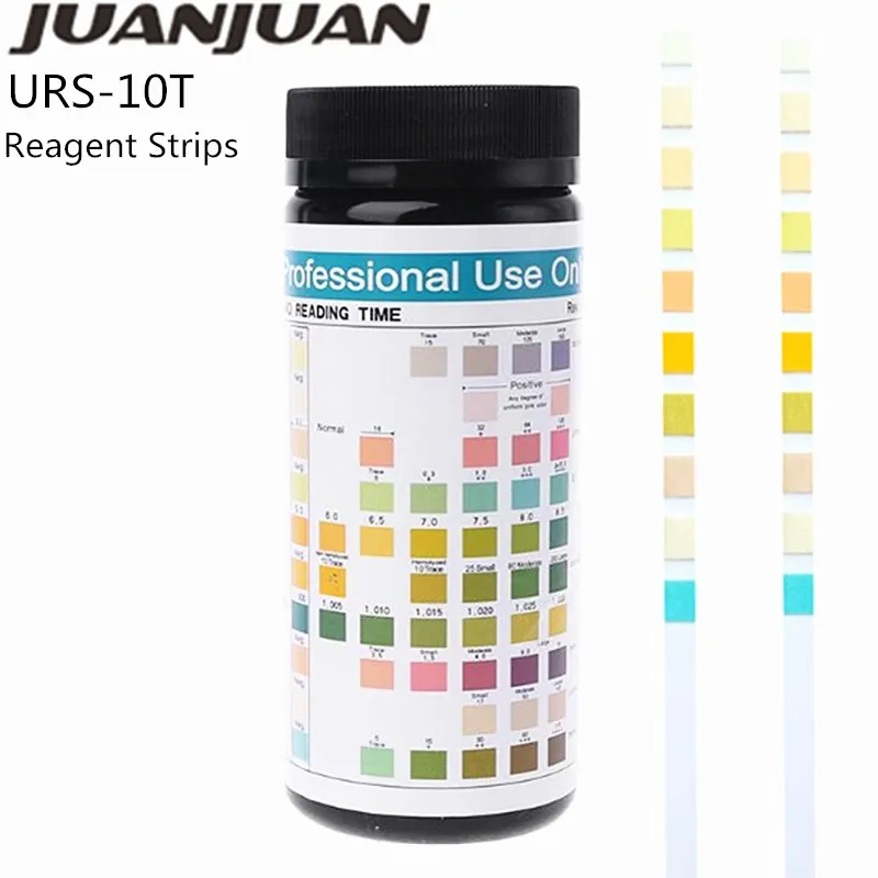 

100Pcs Urinary Ketone Paper URS10T Reagent Strip for Urinalysis Urine Test Strip Anti-VC Interference Body Fat Analysis Paper