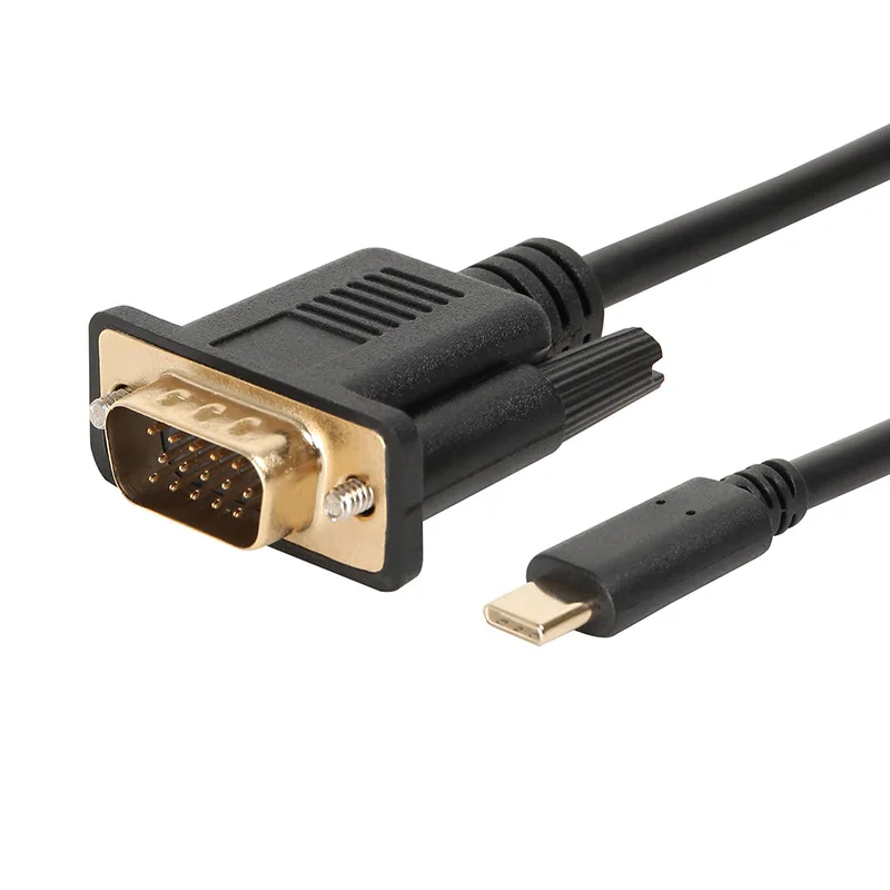 Кабель переходник с USB C на VGA 1 8 м 1080P Type VGA|Кабели VGA| |