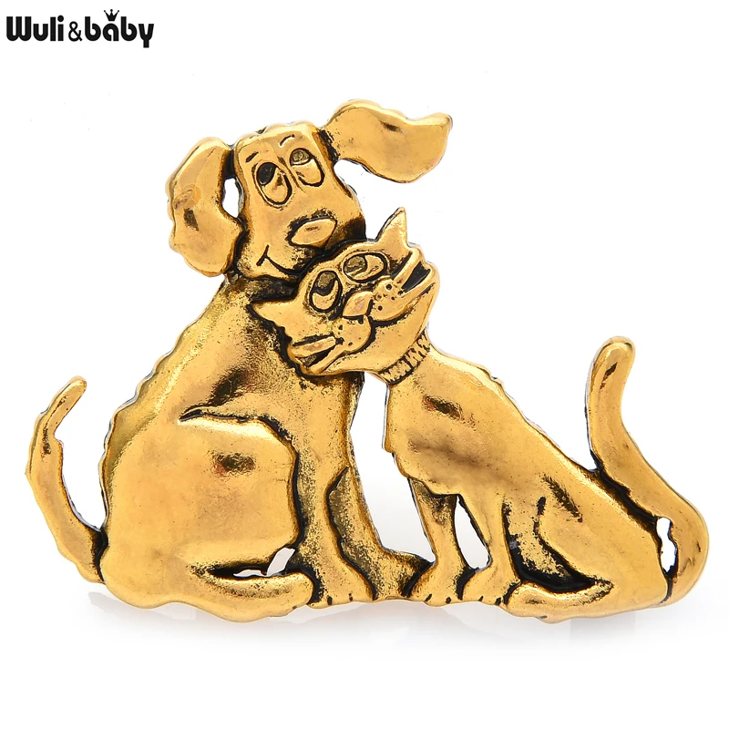 Wuli&baby Vintage Cat and Dog Friend Brooch Pins Gift Women Brooches Metal Badge 2021 Fashion Jewelry Accessory
Wuli&baby Vintage Cat and Dog Friend Brooch Pins Gift Women Brooches Metal Badge 2021 Fashion Jewelry Accessory