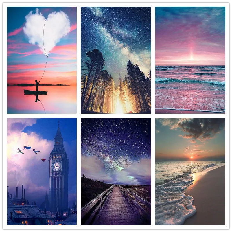 5D Diamond Embroidered Cross Stitch DIY Square/Round Diamond Painting Landscape Picture Decoration Home Round Diamond Full Drill
5D Diamond Embroidered Cross Stitch DIY Square/Round Diamond Painting Landscape Picture Decoration Home Round Diamond Full Drill