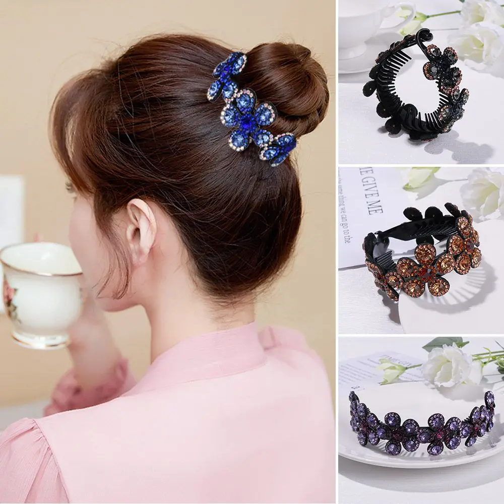 Women fashion Ponytail Holder Rhinestone Hair Accessories Headwear Bun Hairpin HairClips Crystal Hair Claw
Women fashion Ponytail Holder Rhinestone Hair Accessories Headwear Bun Hairpin HairClips Crystal Hair Claw