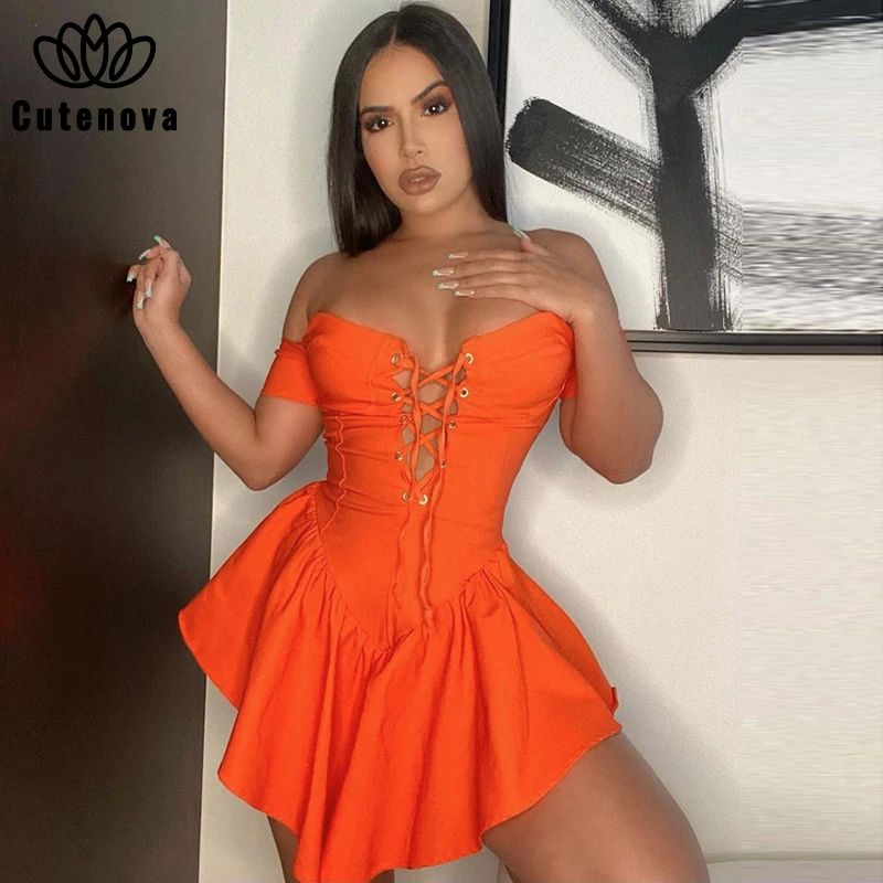 Cutenova Y2K Sexy Short Midi Slip Dresses Slash Neck Sweet Elegant Club Party Holiday Traf Summer Women's Dress 2021 Sundresses
Cutenova Y2K Sexy Short Midi Slip Dresses Slash Neck Sweet Elegant Club Party Holiday Traf Summer Women's Dress 2021 Sundresses