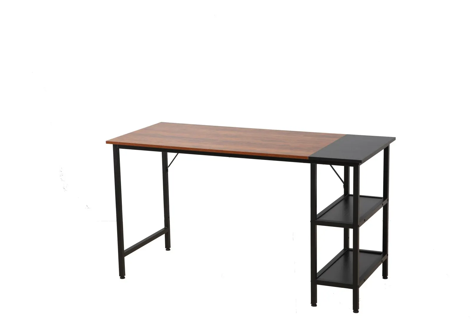Black Oak Computer Desk With 2-Layer Wooden Storage Shelf Writing Study Desk Installable Office Computer Desk Home Furniture 
Black Oak Computer Desk With 2-Layer Wooden Storage Shelf Writing Study Desk Installable Office Computer Desk Home Furniture