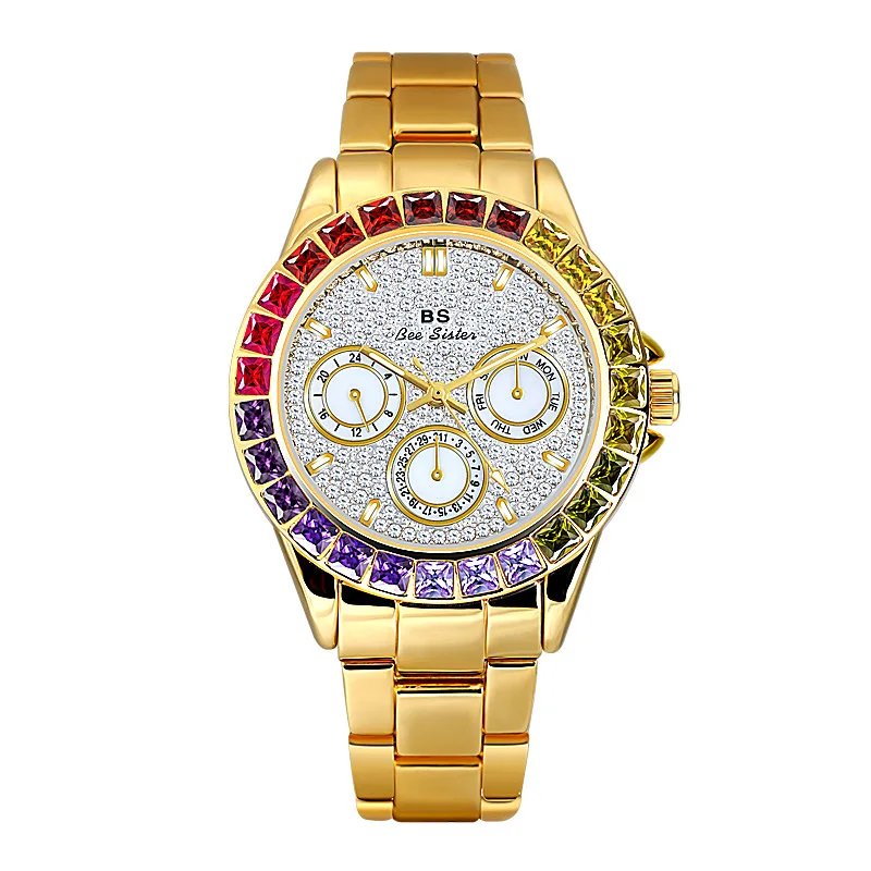 BS 1654 Rainbow Colors Full Diamond Dial Lady Trend Watches Luxury Brand Ladies Dress Elegant Fashion Wristwatches
BS 1654 Rainbow Colors Full Diamond Dial Lady Trend Watches Luxury Brand Ladies Dress Elegant Fashion Wristwatches