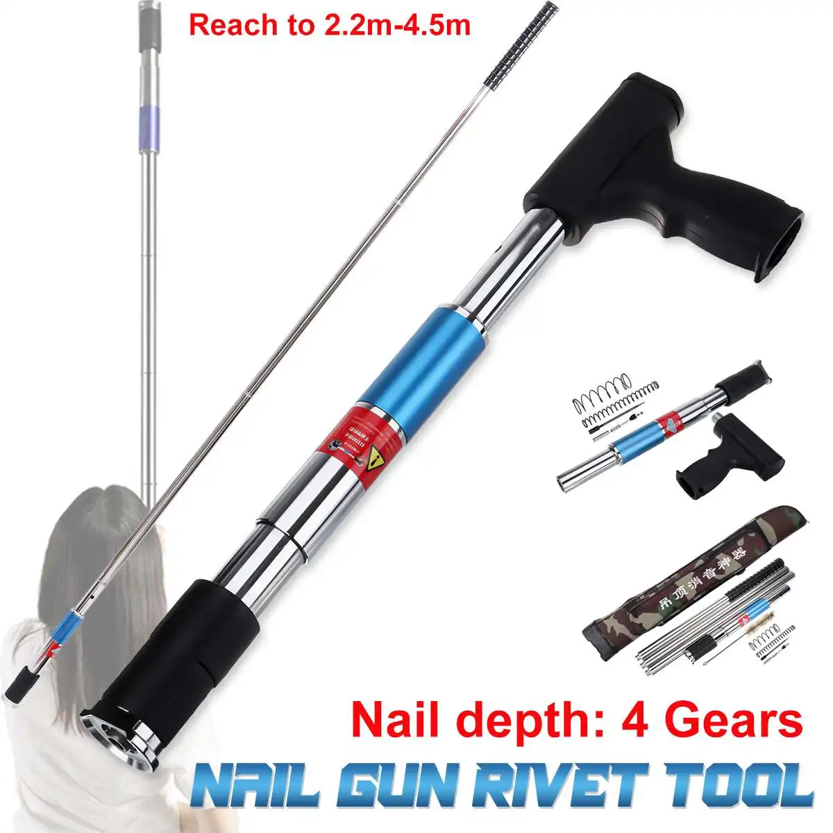 Manual Mini Steel Nail Gun Rivet Tool Ceiling Wall Anchor Wire Slotting Device Home Wall Fastener Metalworking Rivet Gun Tool
Manual Mini Steel Nail Gun Rivet Tool Ceiling Wall Anchor Wire Slotting Device Home Wall Fastener Metalworking Rivet Gun Tool