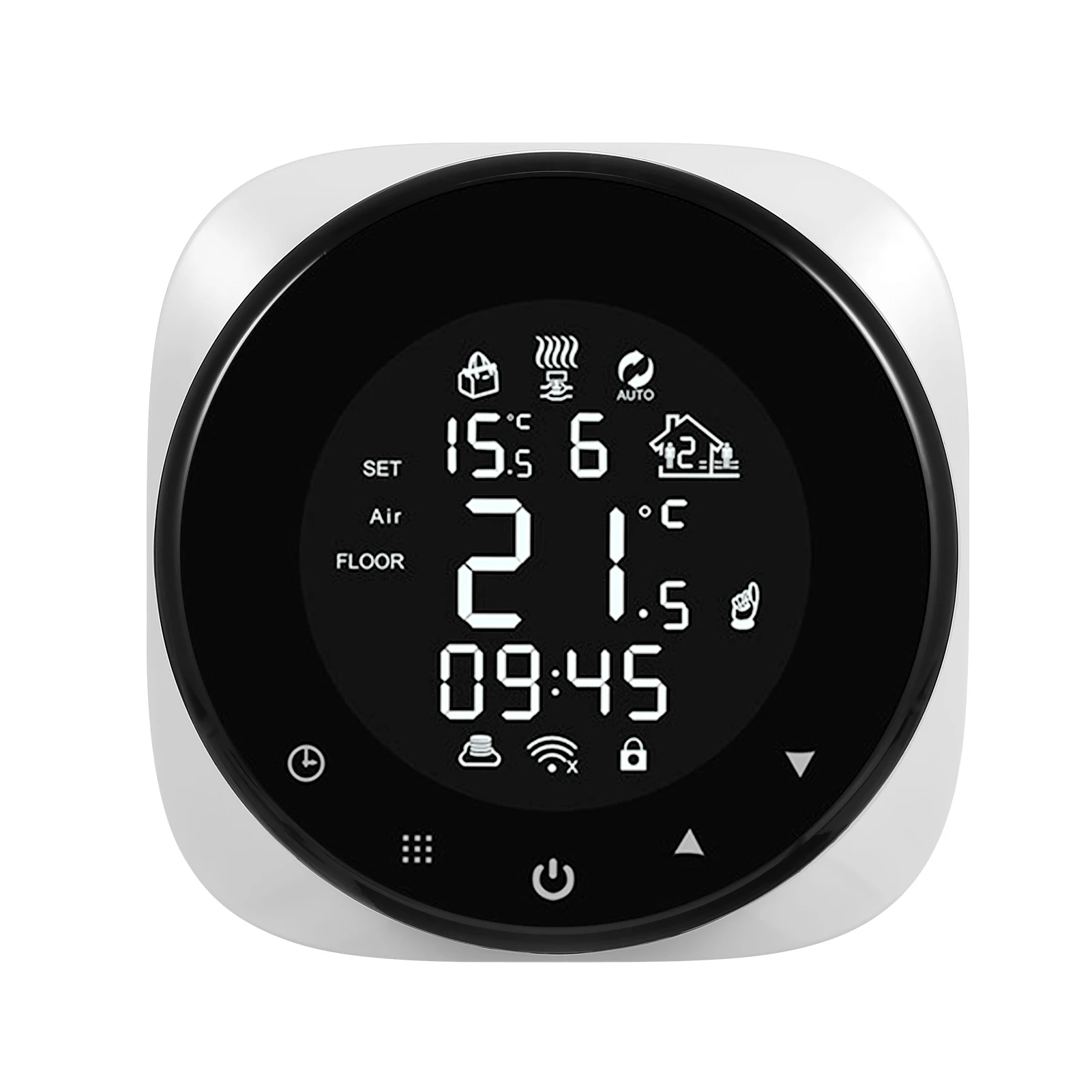 Tuya Wifi Smart Thermostat Digital Temperature Controller APP Control LCD Display Touch Screen Week Programmable Energy Saving
Tuya Wifi Smart Thermostat Digital Temperature Controller APP Control LCD Display Touch Screen Week Programmable Energy Saving