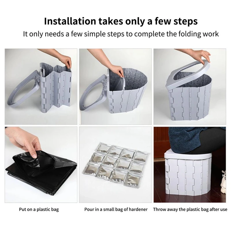 Portable Foldable Vehicle-mounted Toilet Emergency Toilet Chair Car Trash Can Used For Self-driving Camping Fishing Outdoor
Portable Foldable Vehicle-mounted Toilet Emergency Toilet Chair Car Trash Can Used For Self-driving Camping Fishing Outdoor