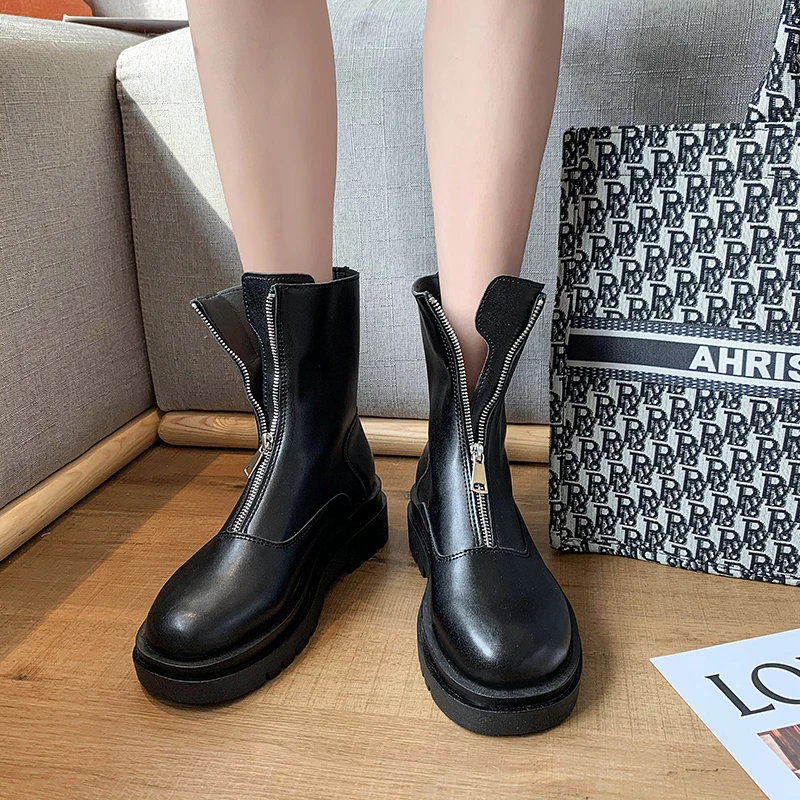 Autumn New Women's Nude Boots Pure Round Head Square Heel Boots Zipper Boots Comfortable and Lightweight Outdoor Non-slip Boots
Autumn New Women's Nude Boots Pure Round Head Square Heel Boots Zipper Boots Comfortable and Lightweight Outdoor Non-slip Boots