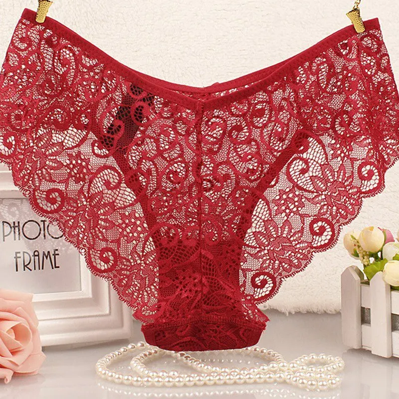 Women Panties Full Lace Mid Waist Panties High-Crotch Transparent Floral Bow Soft Briefs Lace Underwear
Women Panties Full Lace Mid Waist Panties High-Crotch Transparent Floral Bow Soft Briefs Lace Underwear