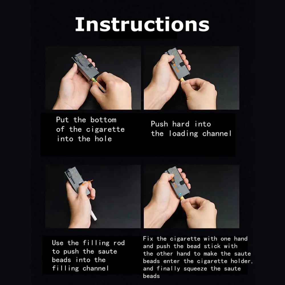 Safe Upgrade DIY Smoking Cigarette Explosion Beads Pusher Pop-up Smoke Push-ball Box Smoke Ice Beads Cigarettes Accessory
Safe Upgrade DIY Smoking Cigarette Explosion Beads Pusher Pop-up Smoke Push-ball Box Smoke Ice Beads Cigarettes Accessory