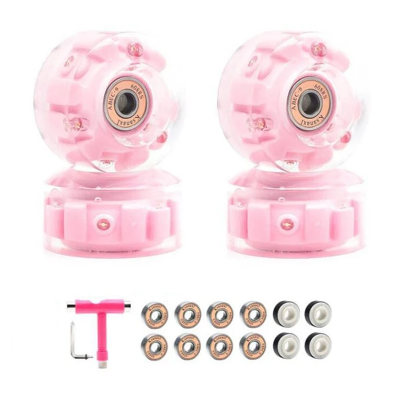 6-LED Roller Skate Wheels - Skateboard Wheels 4 Pack,Light Up Quad Wheels Double Row Skating 32 X 58 Mm
6-LED Roller Skate Wheels - Skateboard Wheels 4 Pack,Light Up Quad Wheels Double Row Skating 32 X 58 Mm