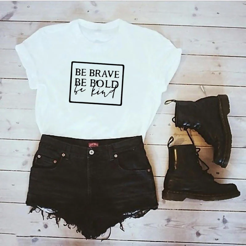 Be Brave Be Bold Be Kind Women's Christian t-shirt slogan fashion unisex grunge tumblr casual tee camisetas tumblr Bible tee top
Be Brave Be Bold Be Kind Women's Christian t-shirt slogan fashion unisex grunge tumblr casual tee camisetas tumblr Bible tee top
