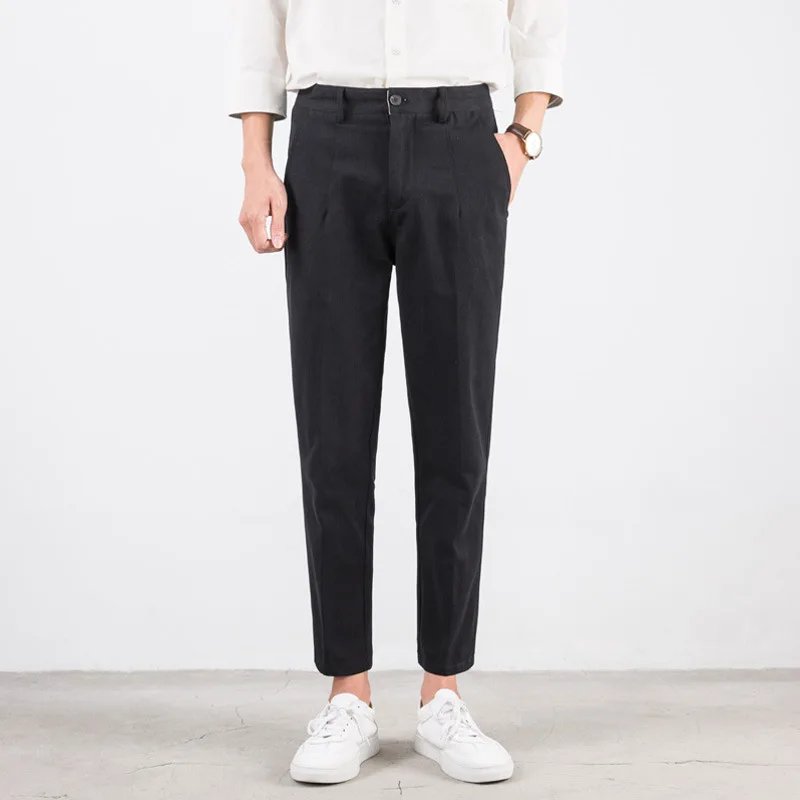 2019 Autumn New Cotton Casual Pants Men Solid Color Small Straight Mens Pants Youth Fashion Wild Men'S Male Slim Men'S Pants
2019 Autumn New Cotton Casual Pants Men Solid Color Small Straight Mens Pants Youth Fashion Wild Men'S Male Slim Men'S Pants
