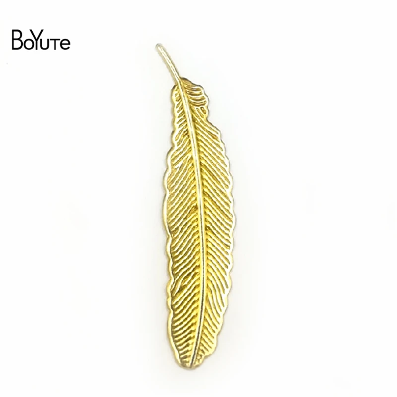 BoYuTe (200 Pieces/Lot) 34MM Metal Brass Stamping Feather Materials Diy Hand Made Jewelry Findings Components
BoYuTe (200 Pieces/Lot) 34MM Metal Brass Stamping Feather Materials Diy Hand Made Jewelry Findings Components