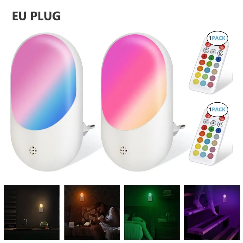 Plug In Children's Night Light RGB 16 Color Changing Dimmable LED Night Light With Remote Control Cold Soft White Light Daylight
Plug In Children's Night Light RGB 16 Color Changing Dimmable LED Night Light With Remote Control Cold Soft White Light Daylight