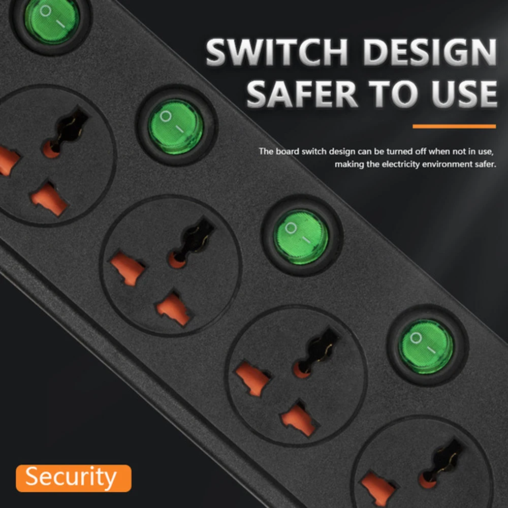 KUTUMAI Power Strip Surge Protection Eu Plug Electrical Extension Sockets with 5 AC way Outlets Independent Control 16A 2m Cord
KUTUMAI Power Strip Surge Protection Eu Plug Electrical Extension Sockets with 5 AC way Outlets Independent Control 16A 2m Cord