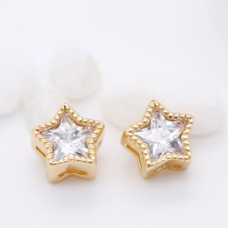 4PCS 6MM 14K Gold Color Brass and Zircon Star Charms Pendants Jewelry Making Supplies Diy Accessories
4PCS 6MM 14K Gold Color Brass and Zircon Star Charms Pendants Jewelry Making Supplies Diy Accessories