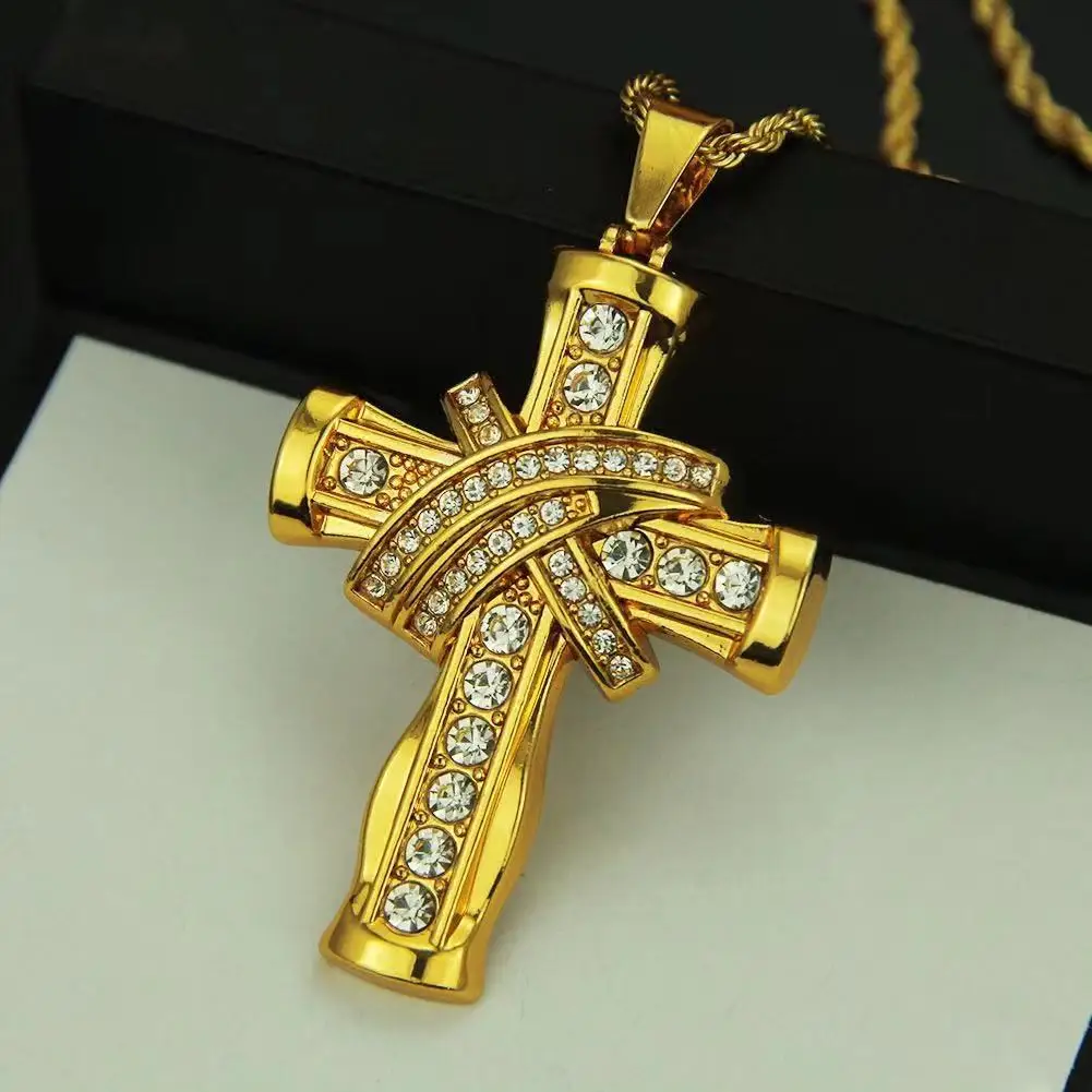 Diamond Three-Dimensional Cross Style Pendant Necklace Men's Nightclub Hip Hop Necklaces & Pendants Necklace Jewelry Gift
Diamond Three-Dimensional Cross Style Pendant Necklace Men's Nightclub Hip Hop Necklaces & Pendants Necklace Jewelry Gift