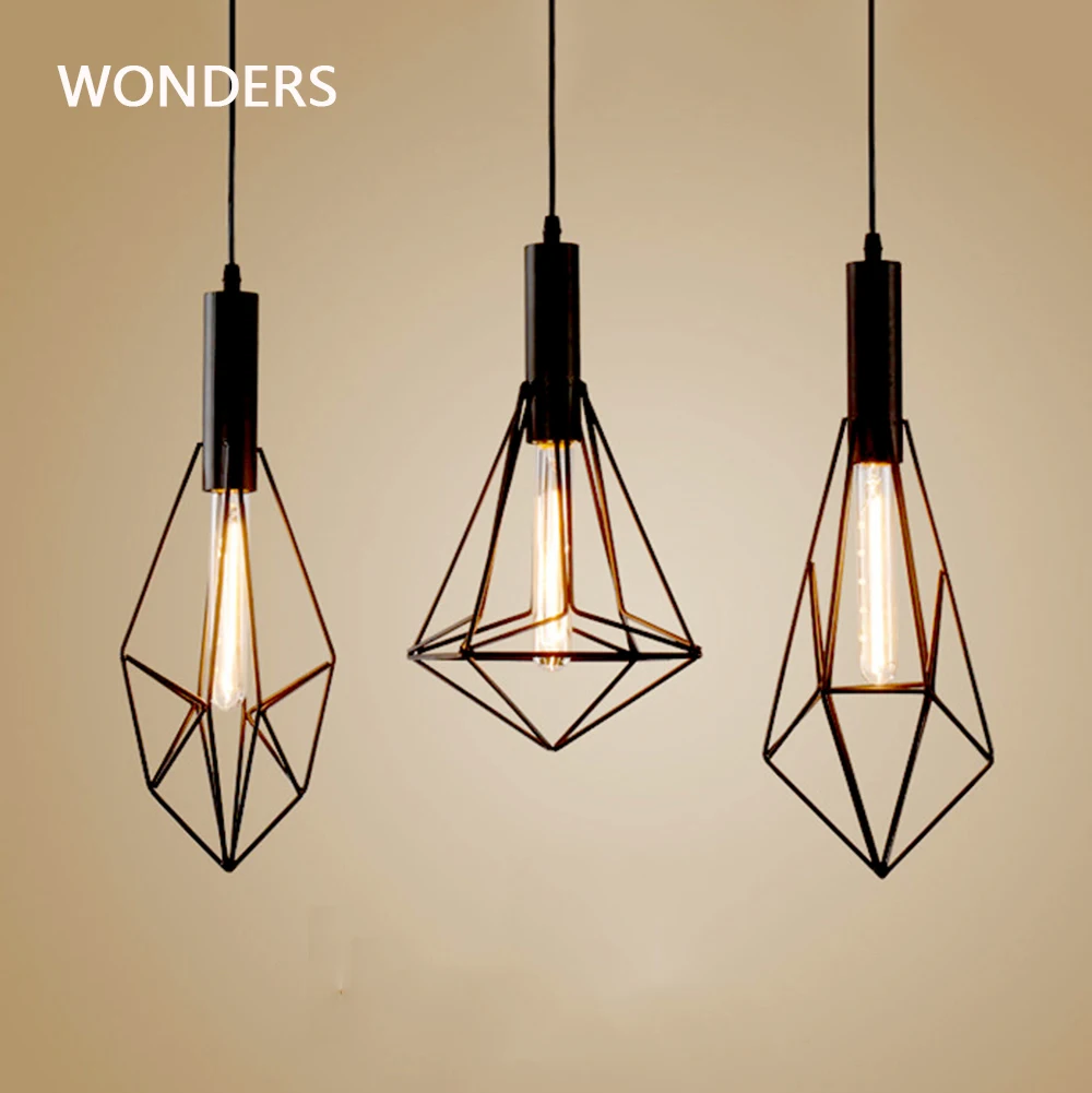 Modern Iron Geometric shape pendant lamp Vintage Led E27 luminaria Industrial lustre Retro Restaurant Bar Counter pendant light
Modern Iron Geometric shape pendant lamp Vintage Led E27 luminaria Industrial lustre Retro Restaurant Bar Counter pendant light