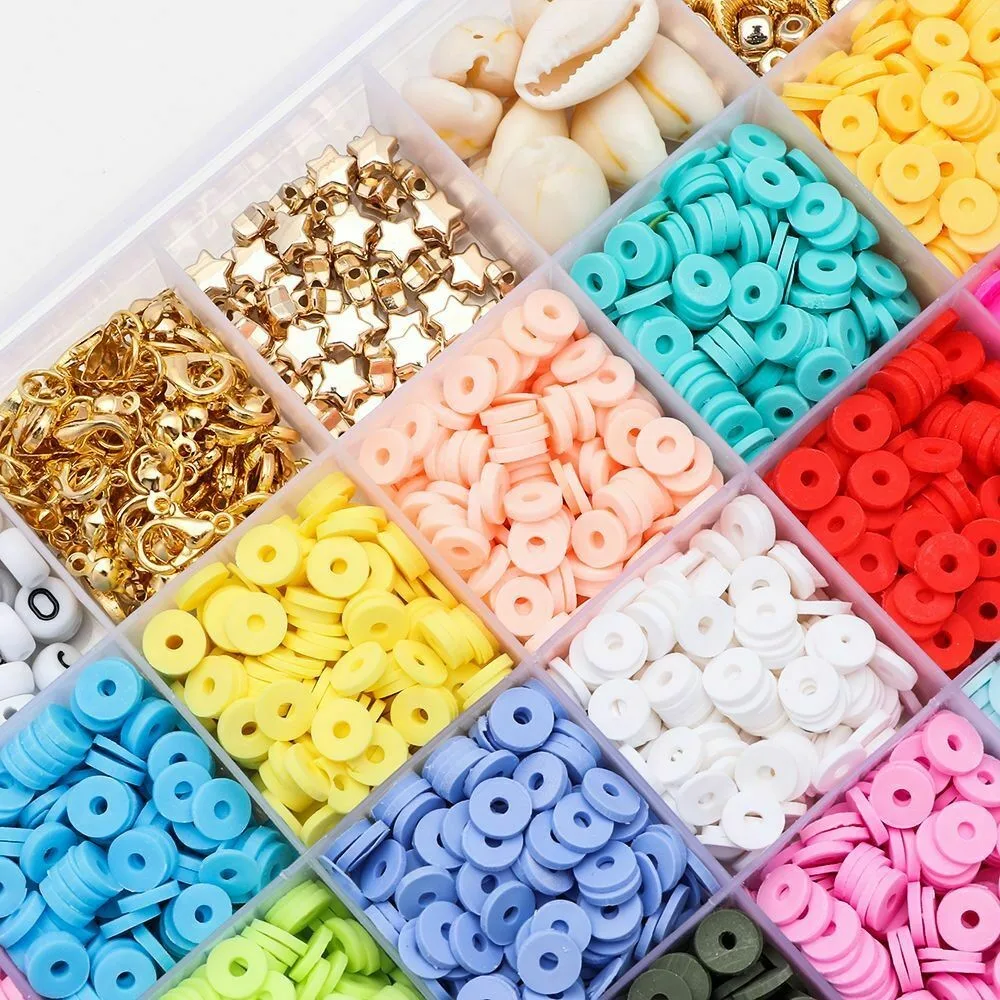 4800Pcs Flat Round Polymer Clay Spacer Beads Jewelry Making Sets DIY Craft Kit For DIY Jewelry Making Bracelets Necklace
4800Pcs Flat Round Polymer Clay Spacer Beads Jewelry Making Sets DIY Craft Kit For DIY Jewelry Making Bracelets Necklace