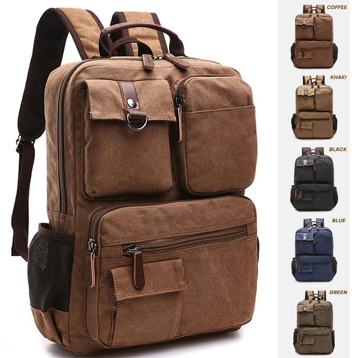 Vintage Canvas Men's Backpack Fashion Large Capacity Multiple Pockets Outdoor Travel Bags Sports Shoulder Casual School Bags
Vintage Canvas Men's Backpack Fashion Large Capacity Multiple Pockets Outdoor Travel Bags Sports Shoulder Casual School Bags