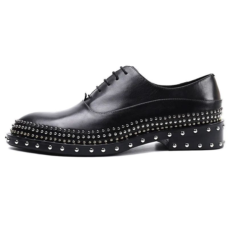 New Style Rivet men's shoes Geneine leather Pointed toes formal men's weddiing Shoes fashion hand made Lace up men's shoes
New Style Rivet men's shoes Geneine leather Pointed toes formal men's weddiing Shoes fashion hand made Lace up men's shoes