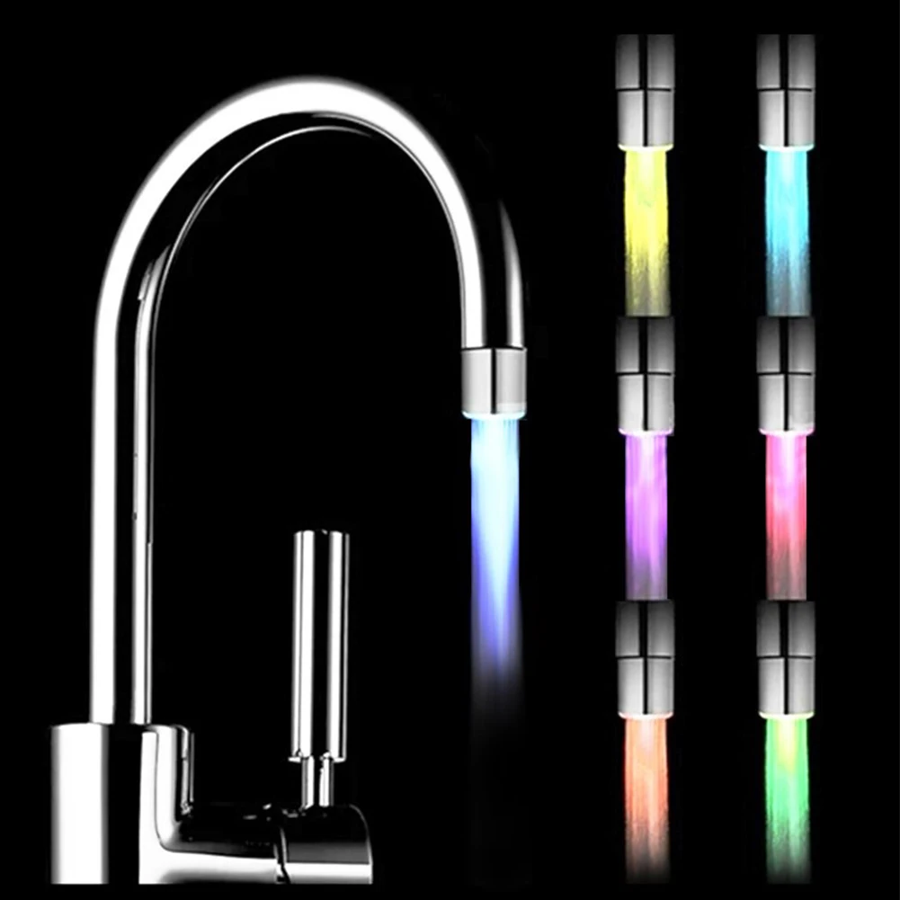 LED Light Faucet Color Changing Temperature Sensitive Sink Faucet Tap Gradient LED Water Faucet for Kitchen Bathroom Accessories
LED Light Faucet Color Changing Temperature Sensitive Sink Faucet Tap Gradient LED Water Faucet for Kitchen Bathroom Accessories