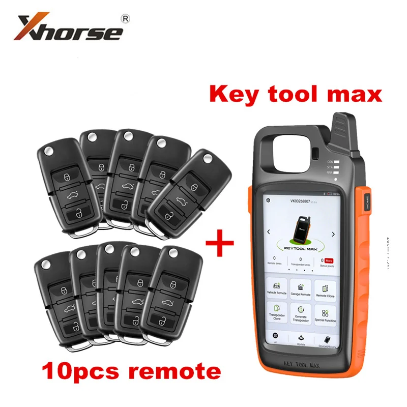 Xhorse VVDI Key Tool Max Key Programmer With 10pcs Universal XKB501EN Wire Remote Key Get Free ID48 96bit Function
Xhorse VVDI Key Tool Max Key Programmer With 10pcs Universal XKB501EN Wire Remote Key Get Free ID48 96bit Function