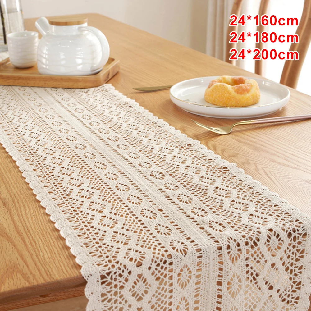 24*200cm Crochet Hollow Lace Table Runner Macrame With Tassels Wedding Decor Tablecloth Nordic Romance Table Cover Kitchen Decor
24*200cm Crochet Hollow Lace Table Runner Macrame With Tassels Wedding Decor Tablecloth Nordic Romance Table Cover Kitchen Decor