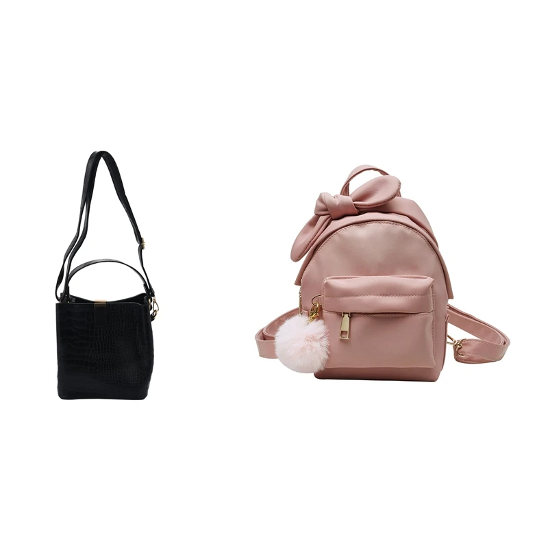 NEW-Retro Alligator Bucket Bags Women Crocodile Pattern Handbag Black & Ins Campus Wind Mini Multi-Use Cute Bag Pink
NEW-Retro Alligator Bucket Bags Women Crocodile Pattern Handbag Black & Ins Campus Wind Mini Multi-Use Cute Bag Pink