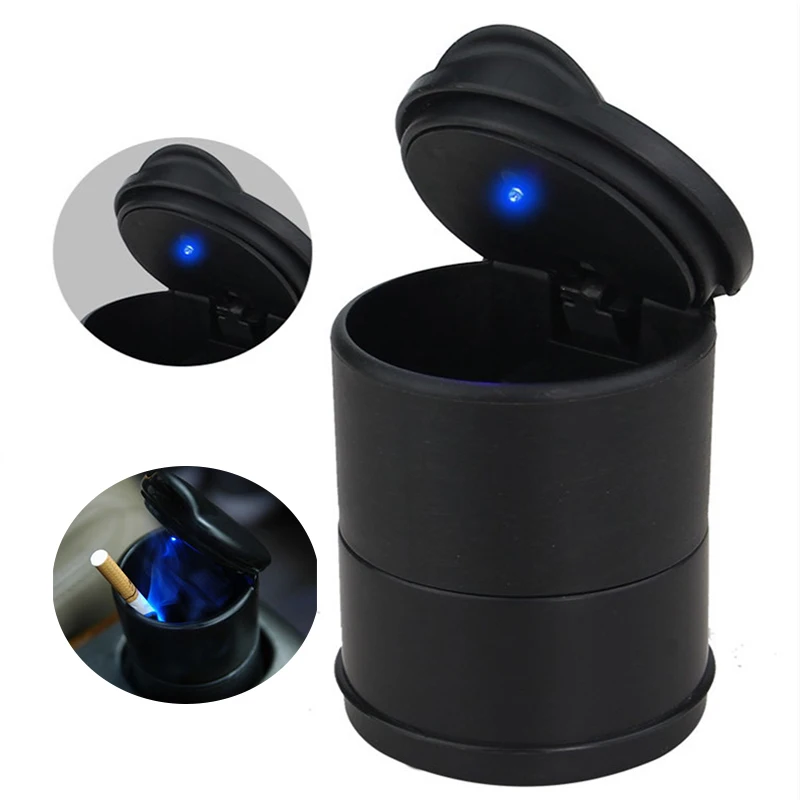 Automatic Car Ashtray Black Cup Holder Suitable for Office Household Vehicle Accessories Blue LED Lights Garbage Coin Storage
Automatic Car Ashtray Black Cup Holder Suitable for Office Household Vehicle Accessories Blue LED Lights Garbage Coin Storage
