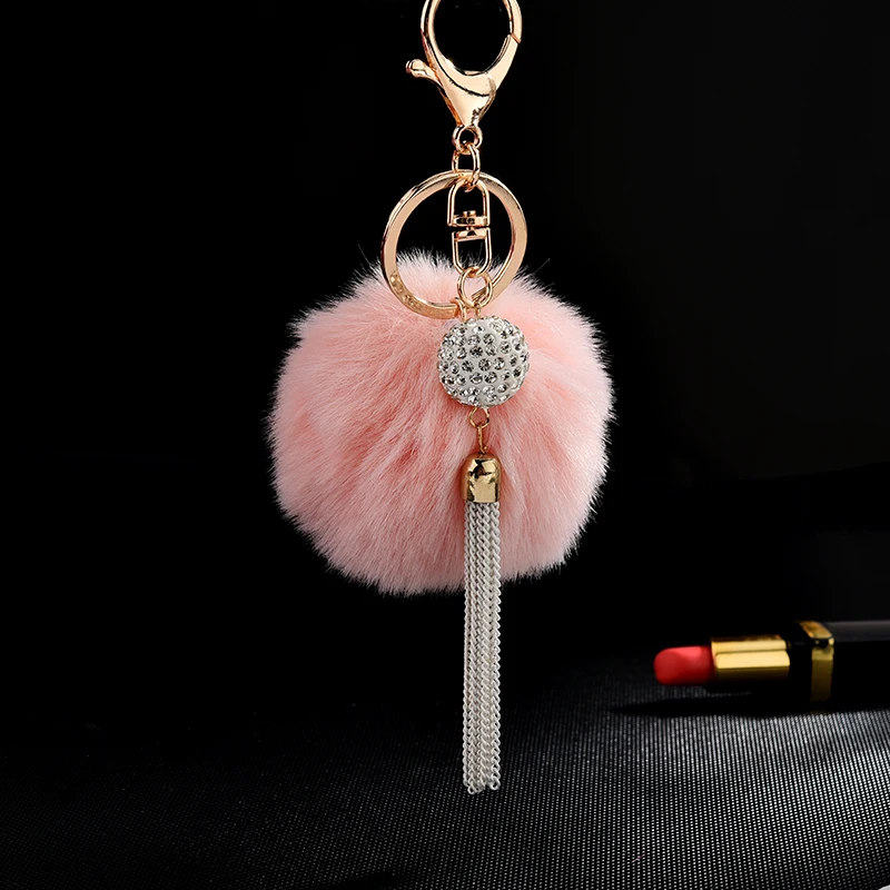 Pom Poms Imitated Rabbit Fur Key Chain With Tassel Bag Pendant Acessories Hanging Key Ring Holder Car Ornamen Jewelry EH116
Pom Poms Imitated Rabbit Fur Key Chain With Tassel Bag Pendant Acessories Hanging Key Ring Holder Car Ornamen Jewelry EH116