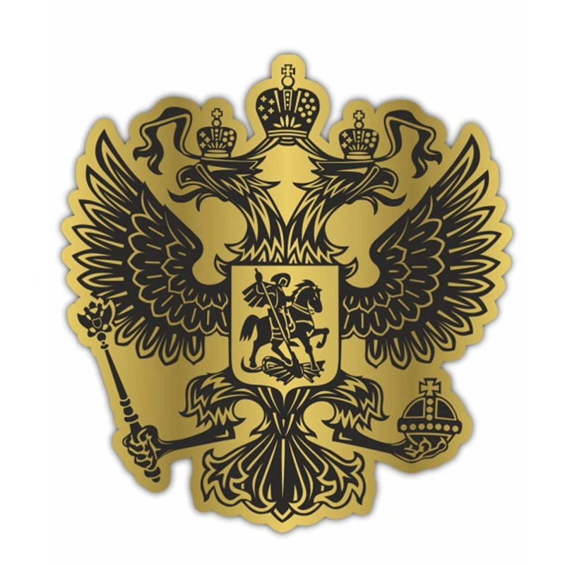 S30202 # различные размеры ПВХ наклейка с гербом России Автомобильная