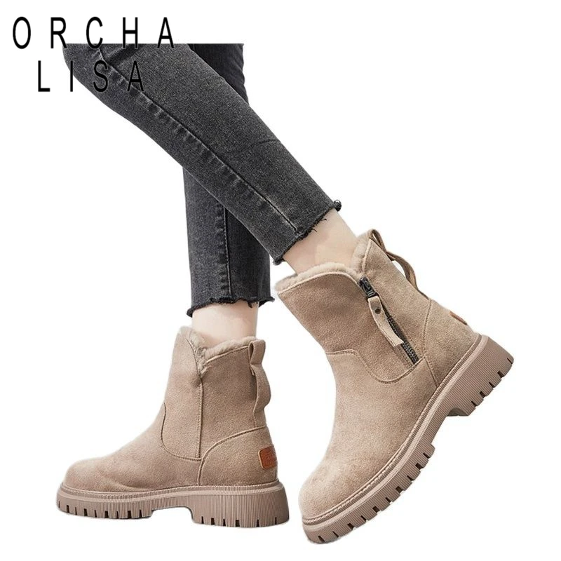 Новинка, женские зимние ботинки из кожи, на молнии, с плюшевой подкладкой
Новинка, женские зимние ботинки из кожи, на молнии, с плюшевой подкладкой