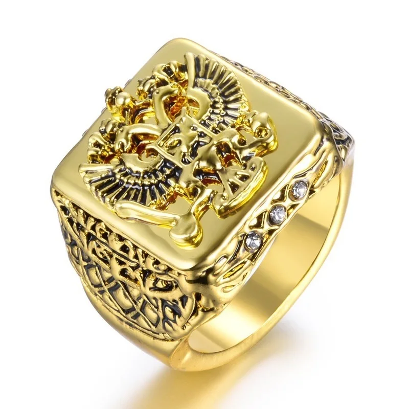 Milangirl Fashion Men's Signet Ring Russian Empire Double Eagle Rings For Male Punk Arms Of The Russian Big Ring
Milangirl Fashion Men's Signet Ring Russian Empire Double Eagle Rings For Male Punk Arms Of The Russian Big Ring