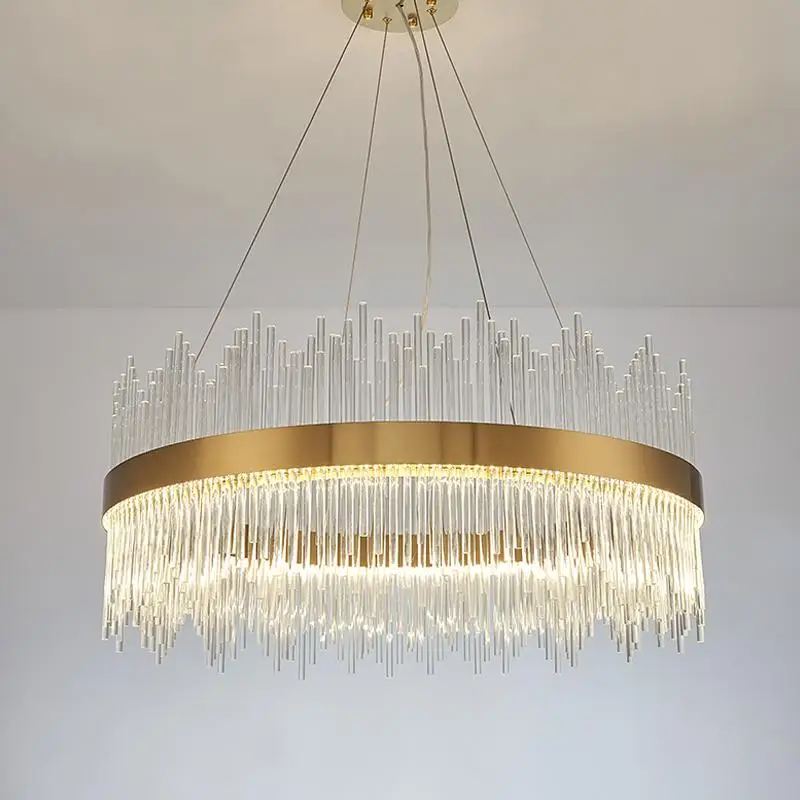 Modern Round Crystal Chandelier For Dining Room Rectangle Design Kitchen Island Lighting Fixtures Chrome LED Cristal Lustre
Modern Round Crystal Chandelier For Dining Room Rectangle Design Kitchen Island Lighting Fixtures Chrome LED Cristal Lustre