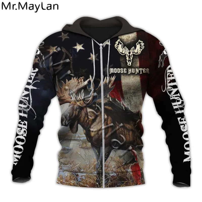 New Moose Hunter 3D Printed Jacket Men/women Harajuku Hoodie Unisex Casual Streetwear Sweatshirt Pullover sudadera hombre B38
New Moose Hunter 3D Printed Jacket Men/women Harajuku Hoodie Unisex Casual Streetwear Sweatshirt Pullover sudadera hombre B38