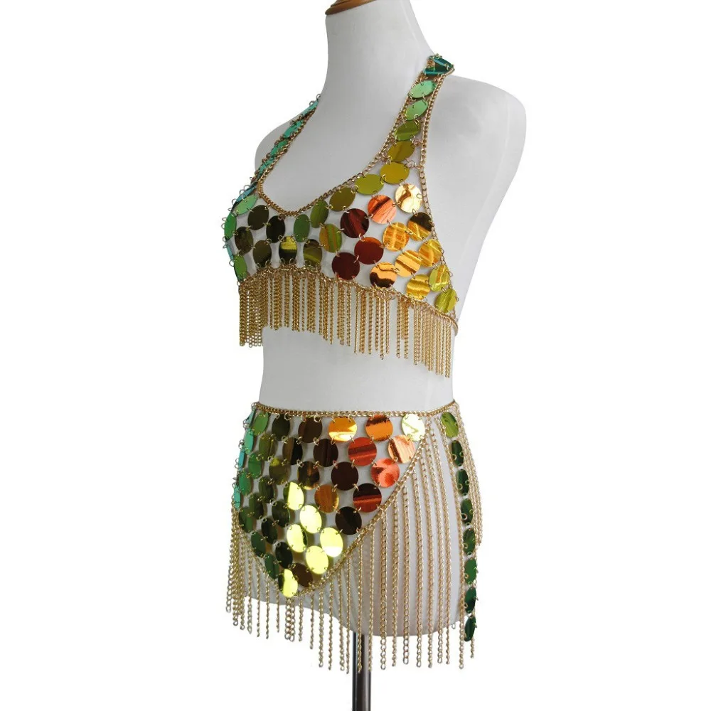 Boho Sequin Fashion Bra Body Jewelry Gold Tassel Bikini Set Sexy Summer Body Skirt Jewelry for Women and Girls
Boho Sequin Fashion Bra Body Jewelry Gold Tassel Bikini Set Sexy Summer Body Skirt Jewelry for Women and Girls